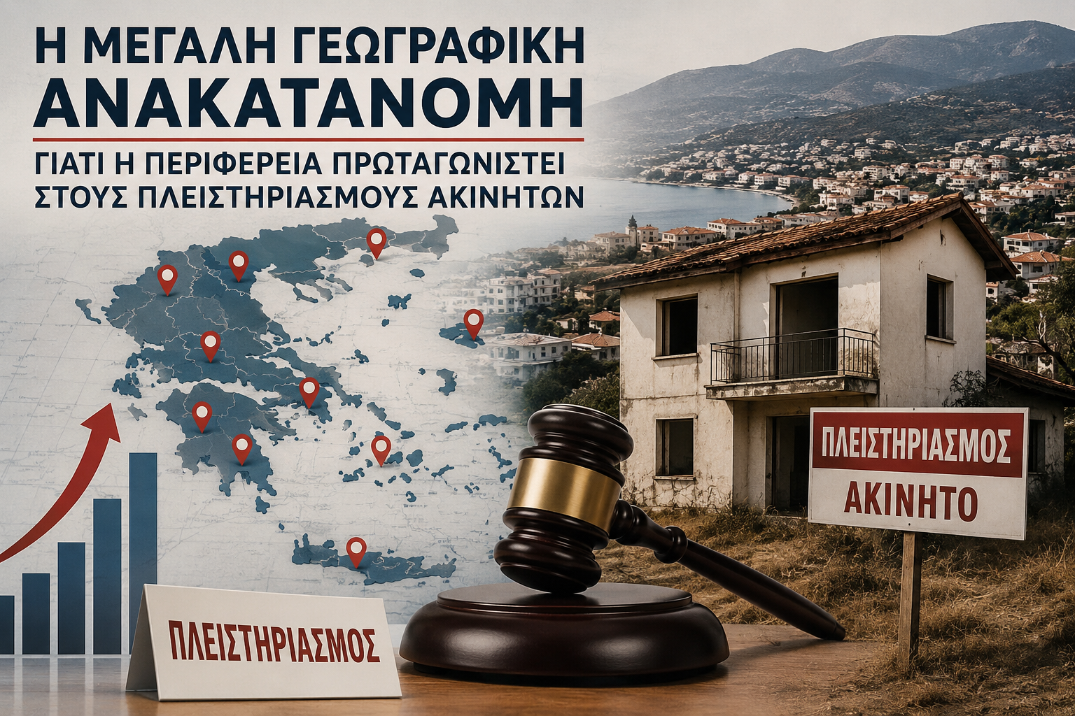 Η Μεγάλη Γεωγραφική Ανακατανομή: Γιατί η Περιφέρεια Πρωταγωνιστεί στους Πλειστηριασμούς Ακινήτων
